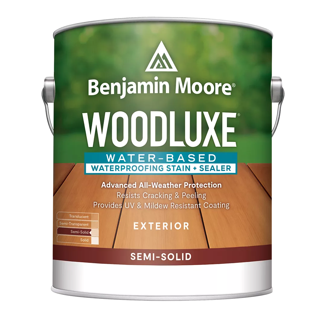 BENJAMIN MOORE PAINT STOP The ultimate protection for outdoor beauty. An innovative line of water-based exterior stains, Woodluxe sets your staining projects up for success. Ideal for a variety of woods like cedar, pine, pressure treated southern yellow pine (PTSYP), and redwood.boom